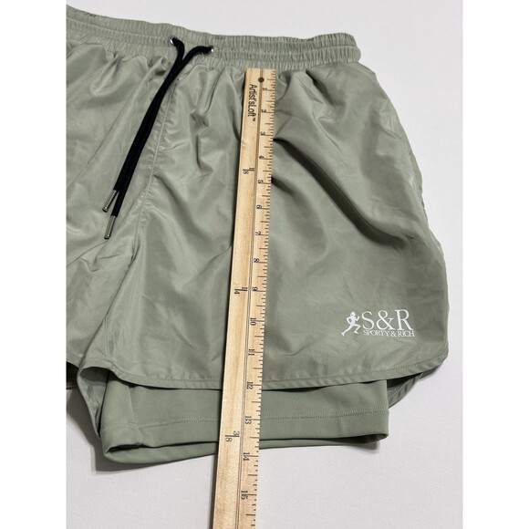 Sporty And Rich Compression Shorts Women’s Medium Mint Green Running Good Health - Picture 12 of 13